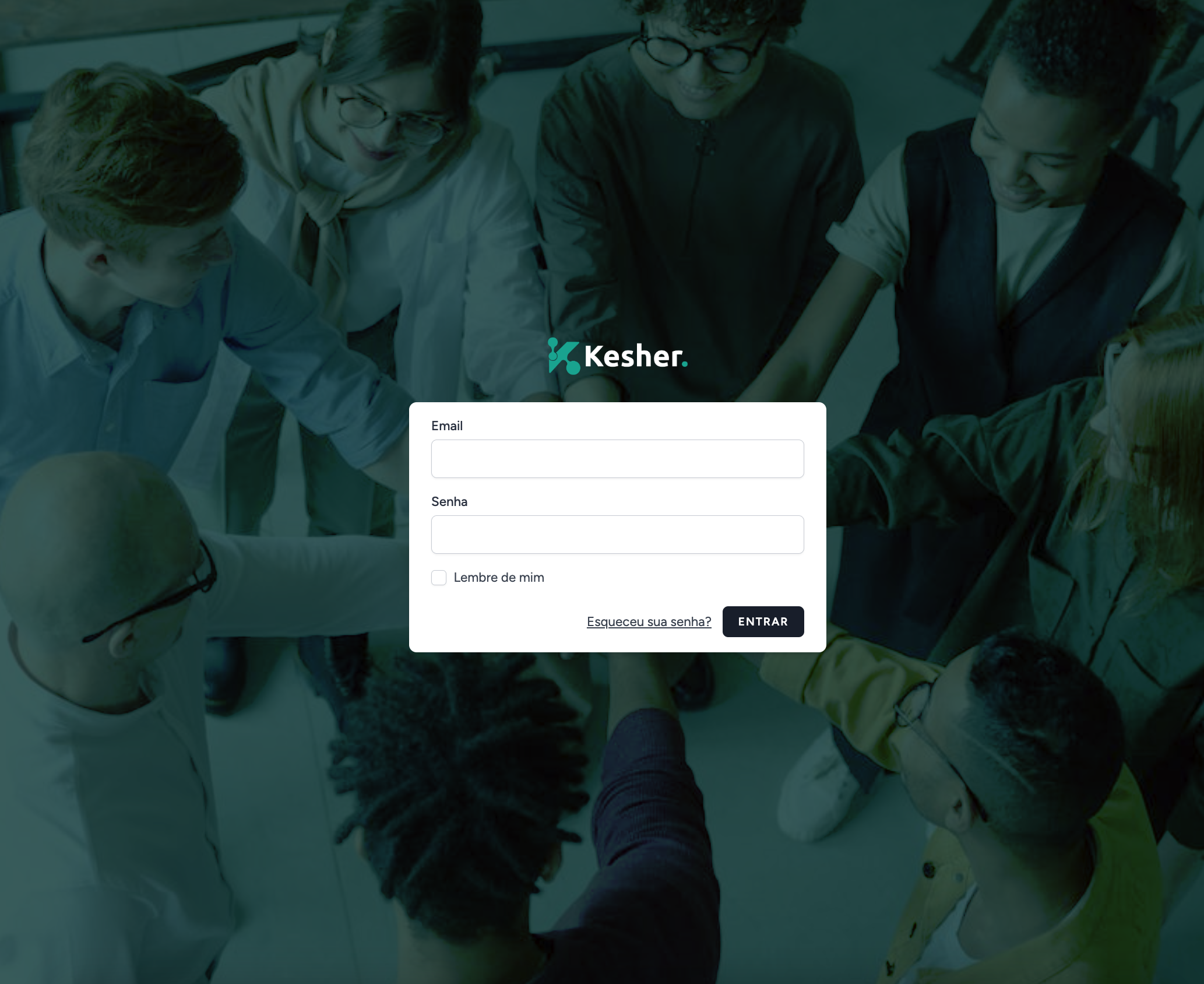 Cadastro rápido no Kesher